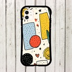 受注生産 iPhoneケース 赤丸と点描のZINEコラージュ｜ZINE風 ZINE017B
