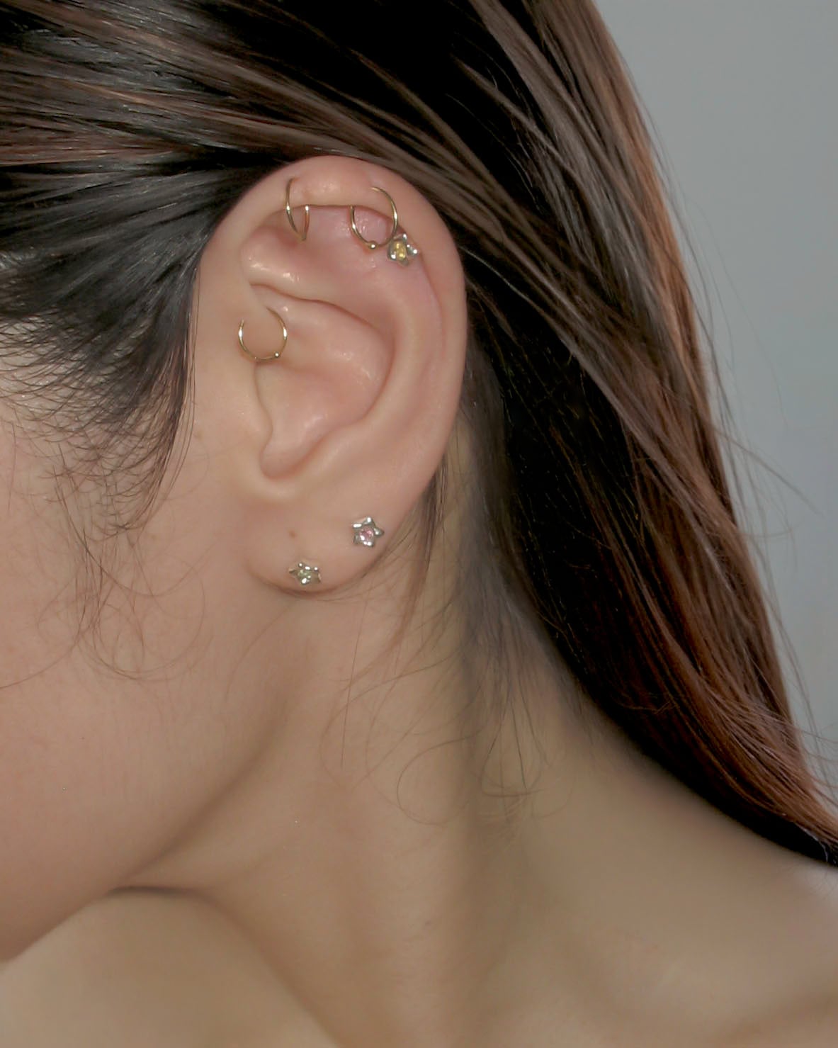 lanie ラニー✧✧✧星のstone earring straight ピアス 星のstone earring straight silver925 18G LJ24021P 16G LJ24022P | LANIE