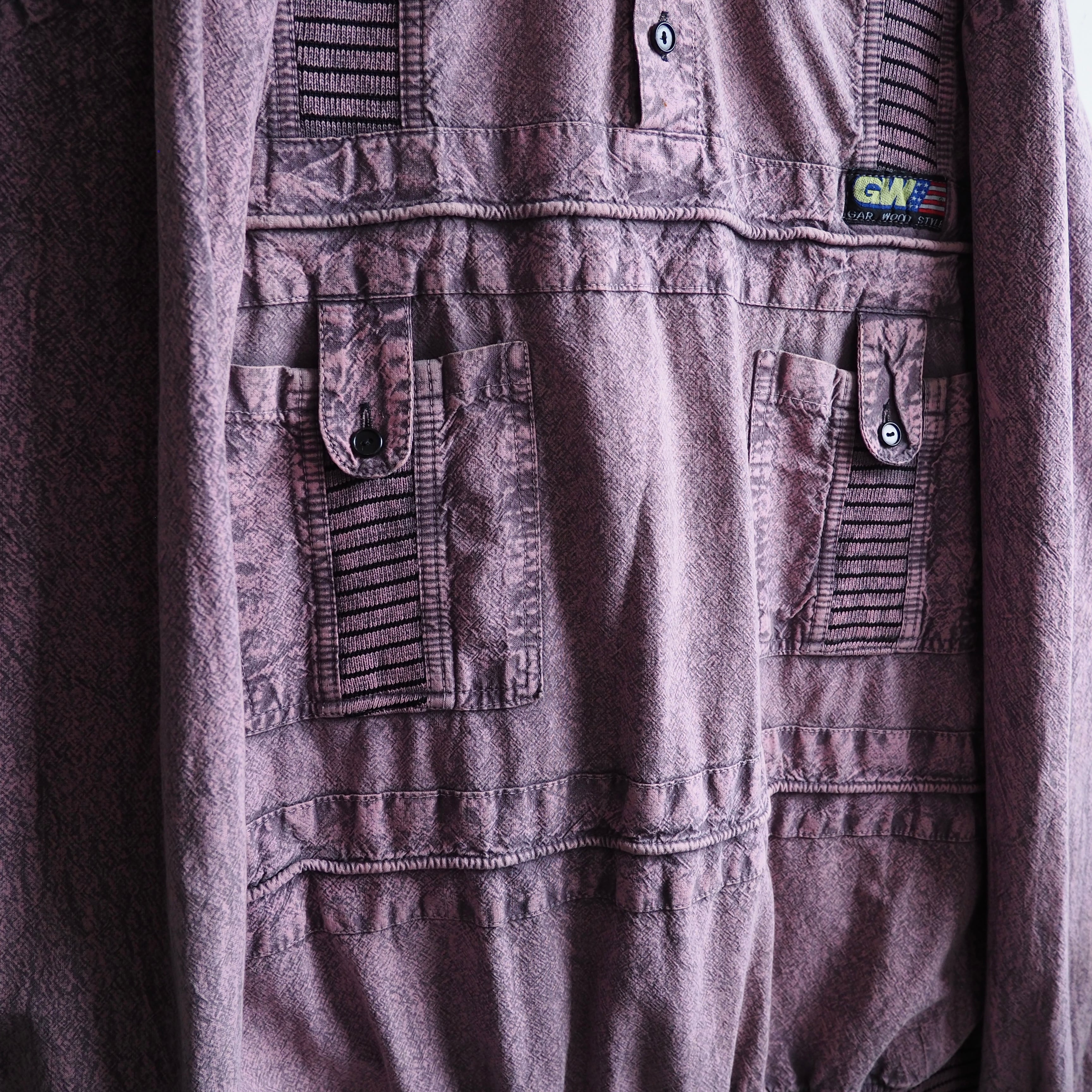 1990s Beautiful Thin pink staining vintage loose pull over shirt