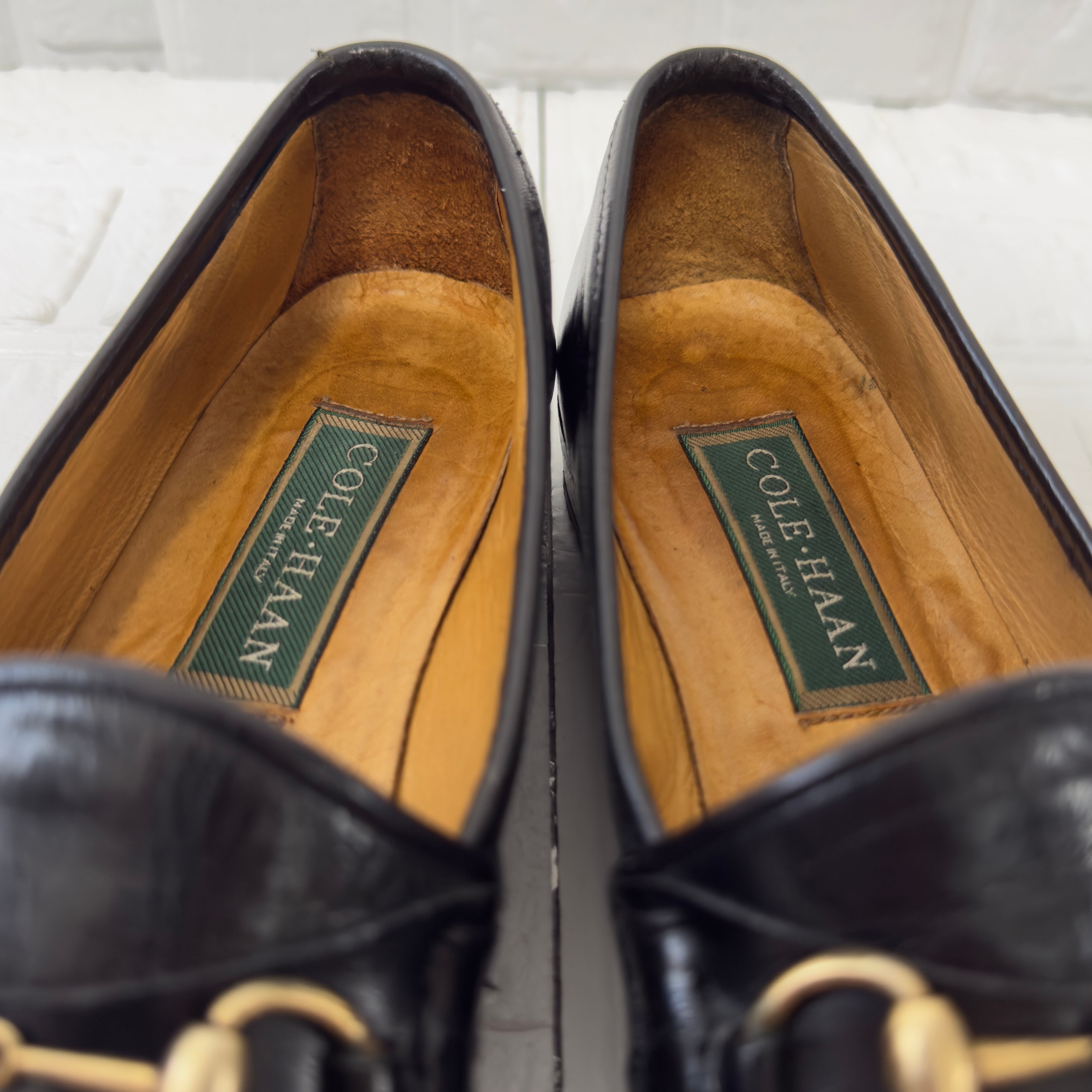COLE HAAN《women's》80-90s イタリア製 ビットローファー ブラック