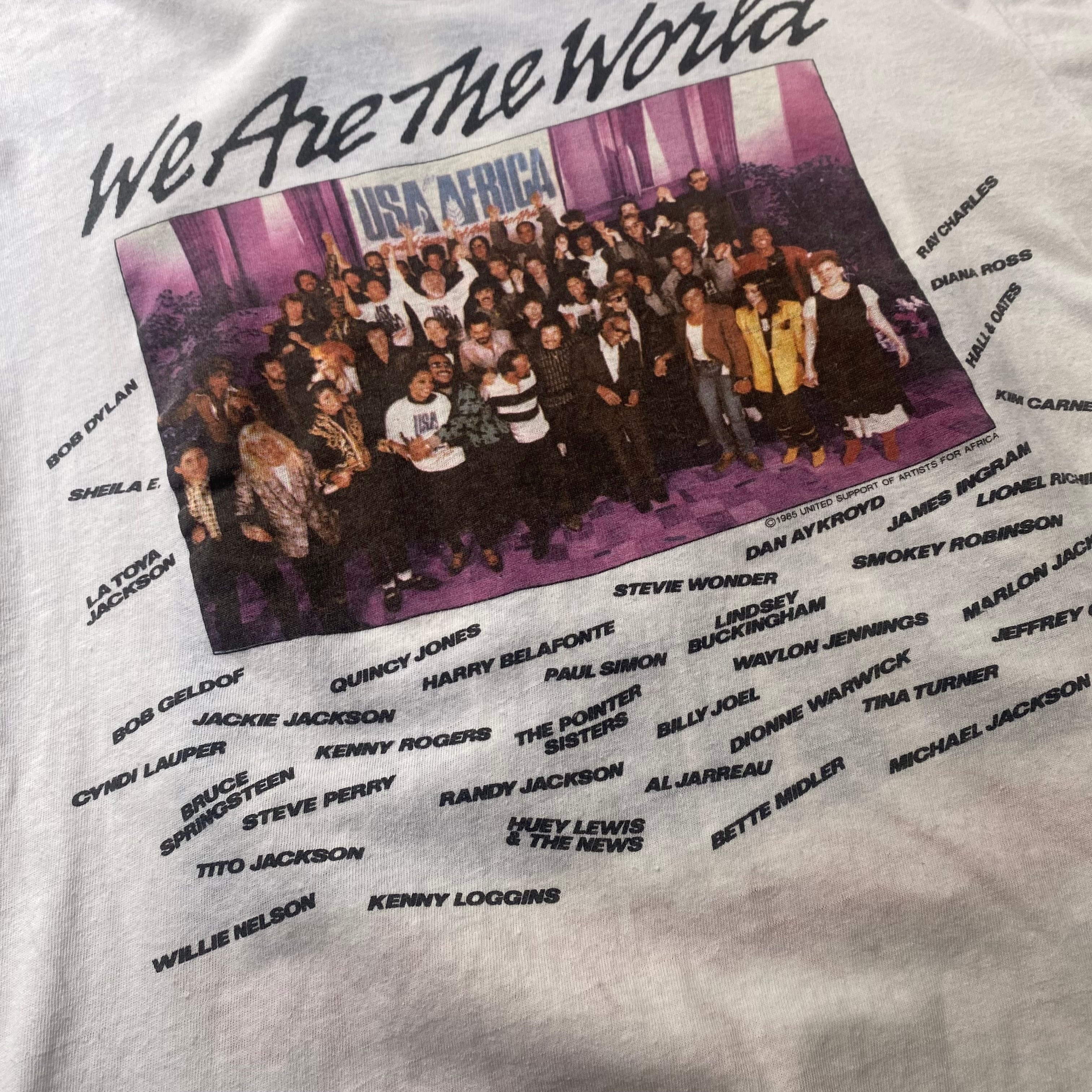 80s Screen Stars USA FOR AFRICA WE ARE THE WORLD T-Shirt 80 80s Screen Stars USA FOR AFRICA WE ARE THE WORLD T-Shirt 80