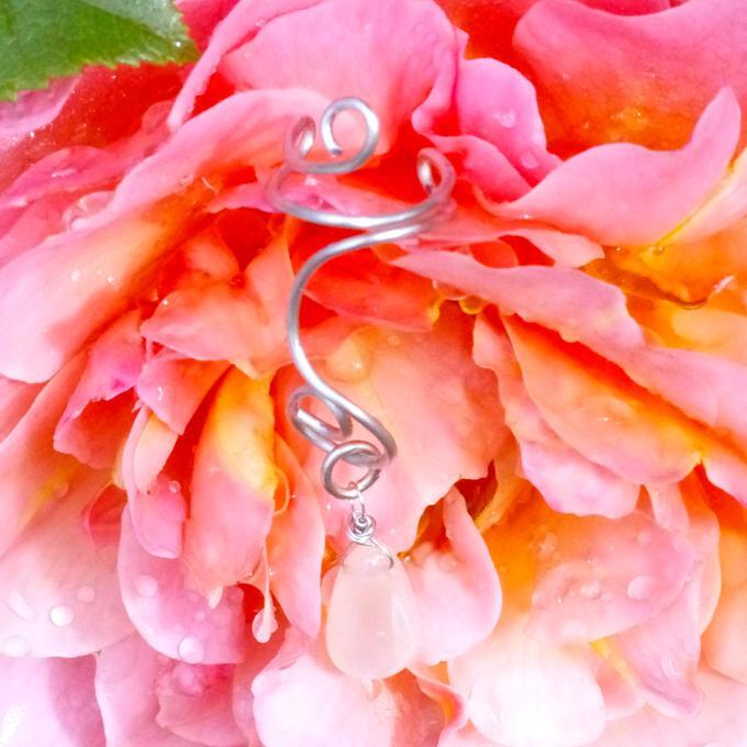 【Sale】一点物✦⋆.6月の誕生石⋆.·月の雫⋆.·ムーンストーンイヤーカフ✦ステンレス⋆.·✦