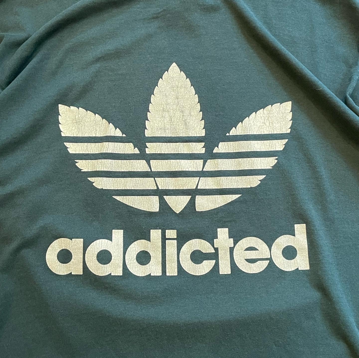 90s adidas parody “addicted” t-shirt | What'z up