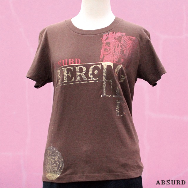 【数量限定!】 ABSURD オリジナルプリント Tシャツ レディース メンズ 鬼 FIERCE GOD  BROWN  レインボー アブサード 　FIERCE GOD 3