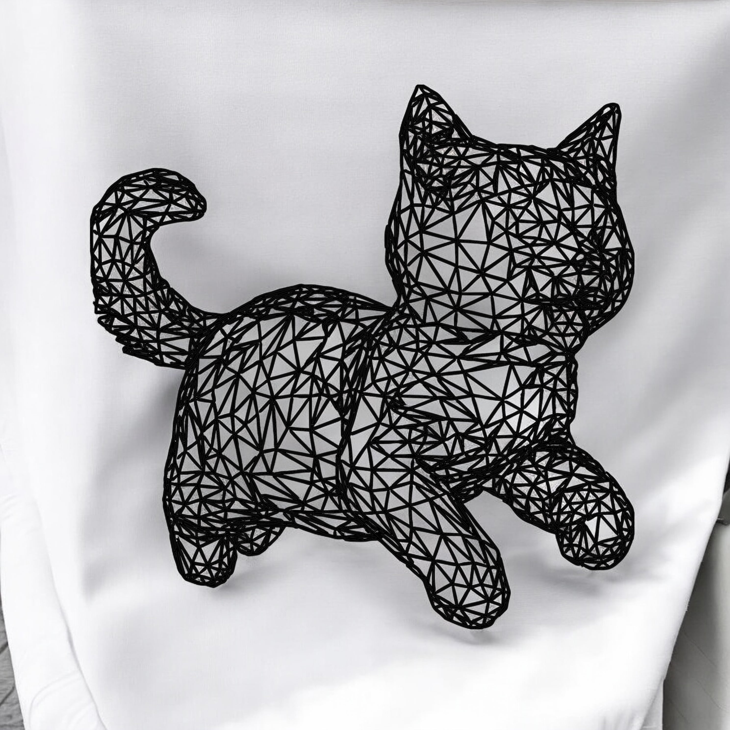 オブジェ アート 芸術 美術 壁掛け 手描き 原画 1点もの 大型 ねこ マンチカン オブジェ ウォールプレート ウォールアート ウォールデコ