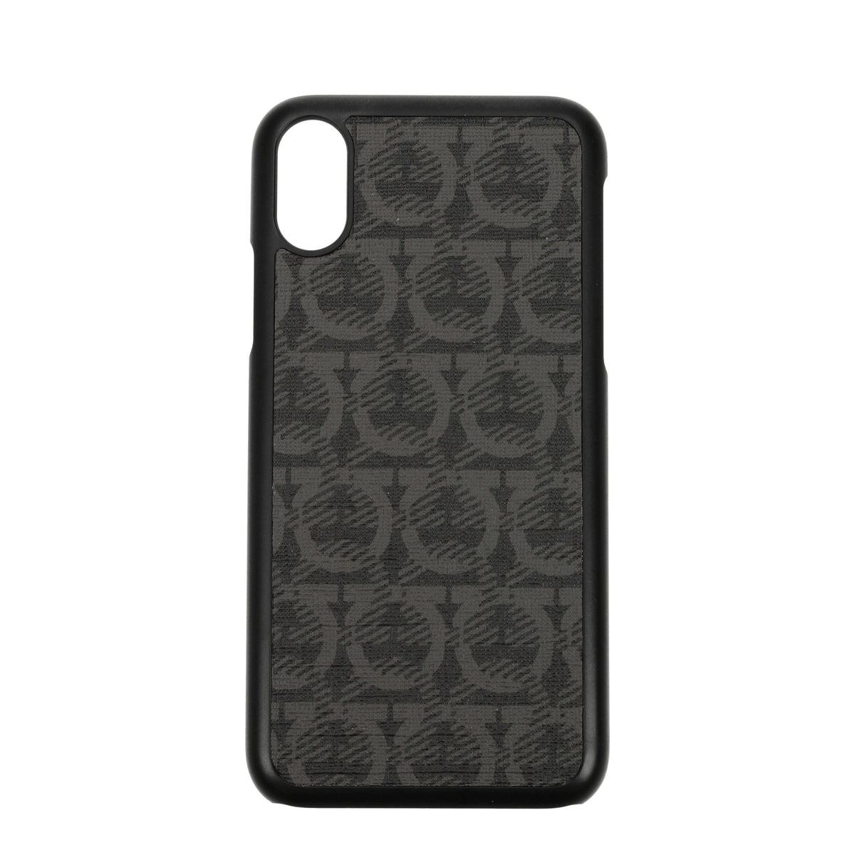 【新品】FERRAGAMO メンズ iPhoneケース ファブリック ブラック 66A4930716504