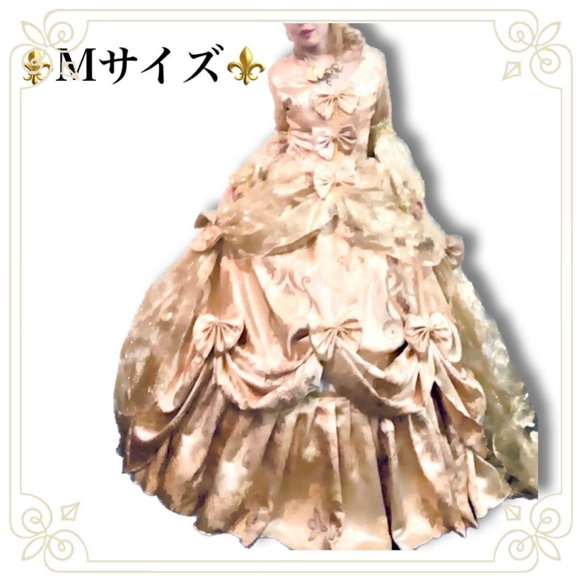 ⚜️ セット売り.ロココ調リボン付きフィッシュテールドレス  