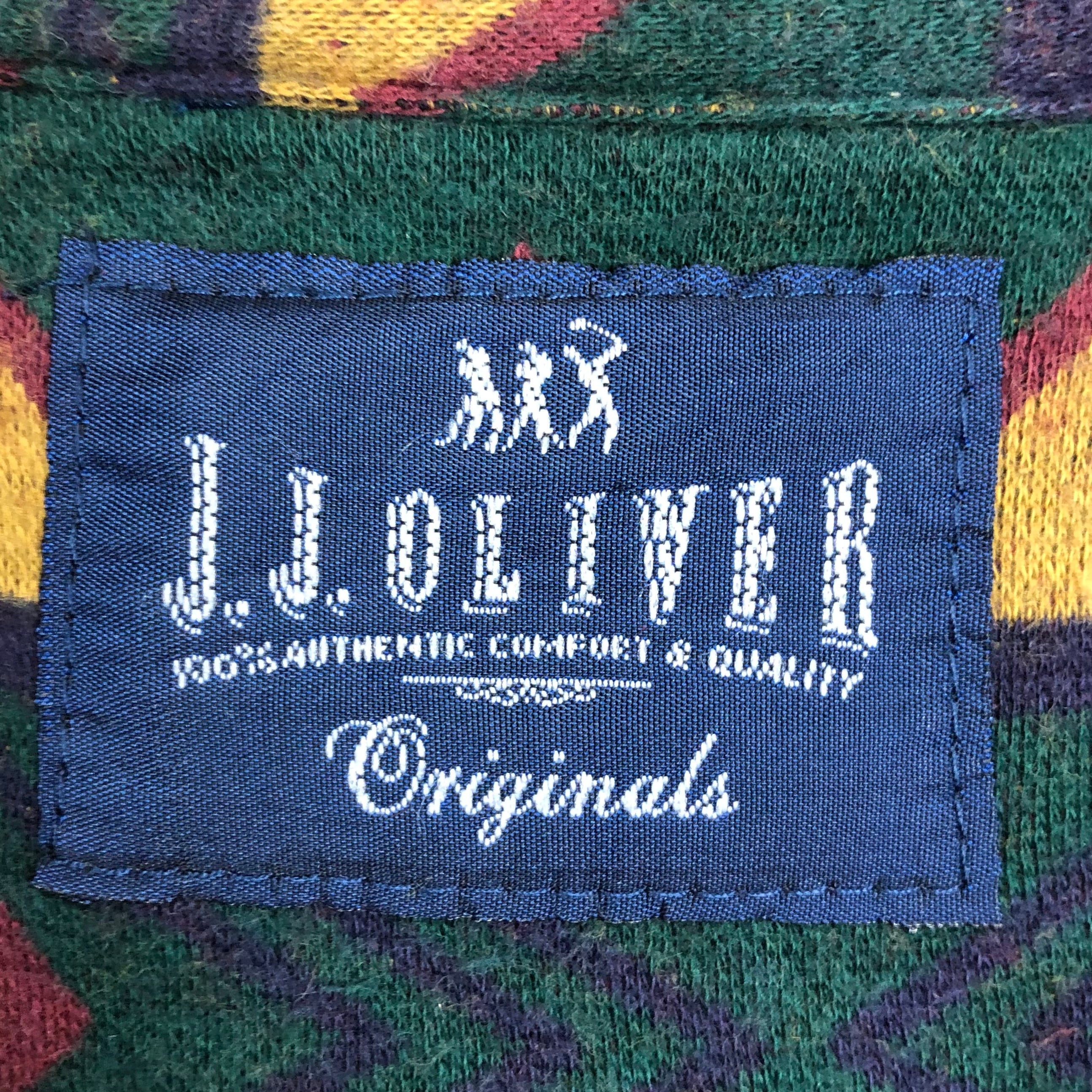 ☆90s J.J.OLIVER NATIVE ネイティブ柄 プリントネルシャツ 長袖シャツ