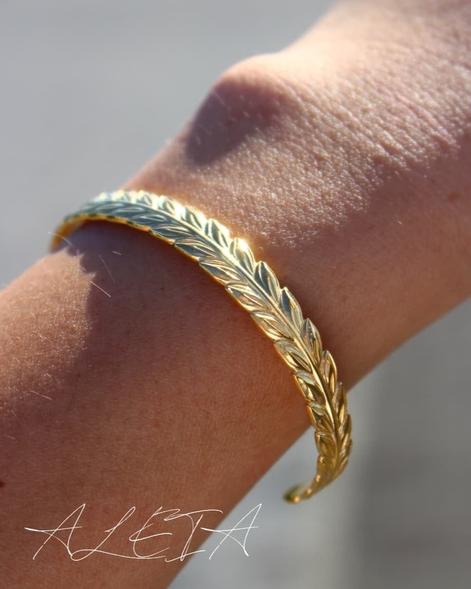 刻印可能》ハワイアンマイレバングル [316L] ハワイアンジュエリー