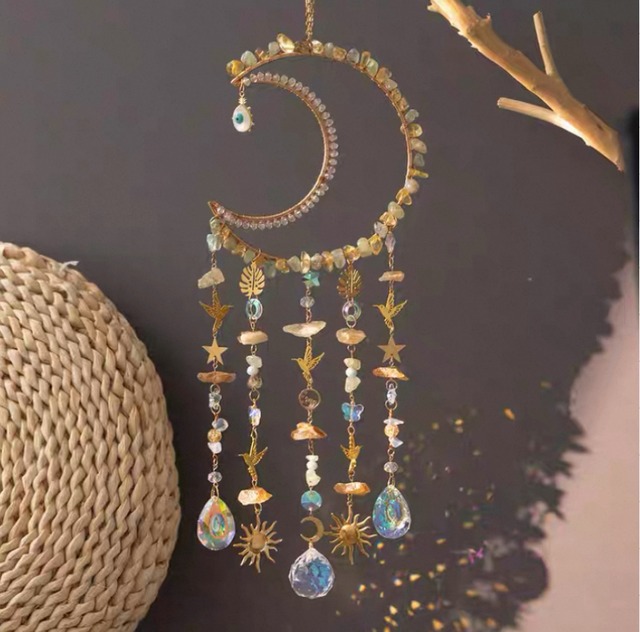 【合計5999円以上で購入可能】 moon Crystal Suncatcher　【ｍ1230】ムーンクリスタルサンキャッチャー