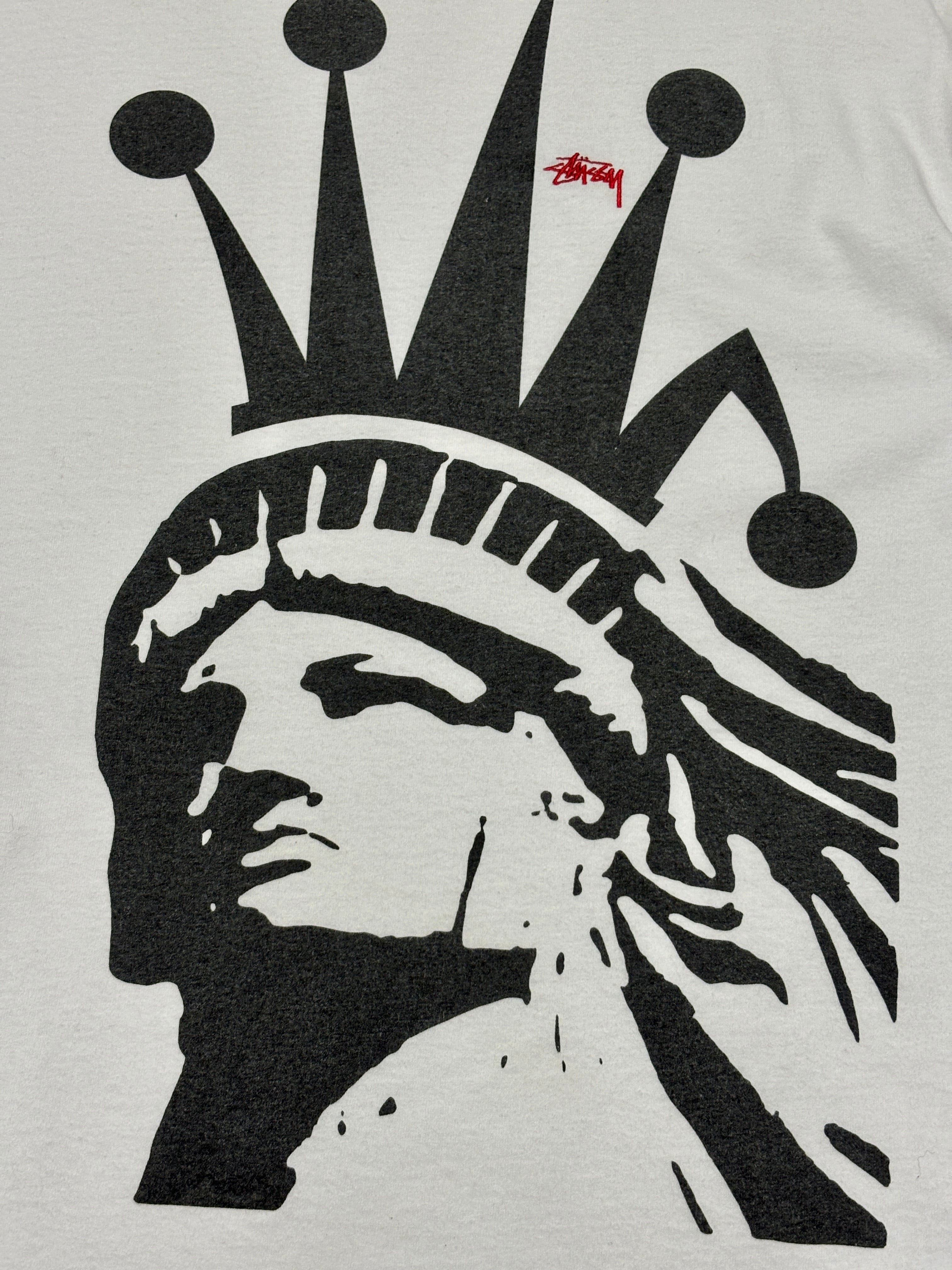 00s OLD STUSSY/Statue of Liberty print Tee/XL/自由の女神プリント/T