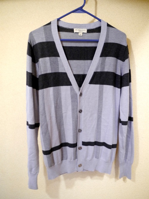 美品◆BURBERRY LONDONバーバリー シルクカシミア混カーディガン◆