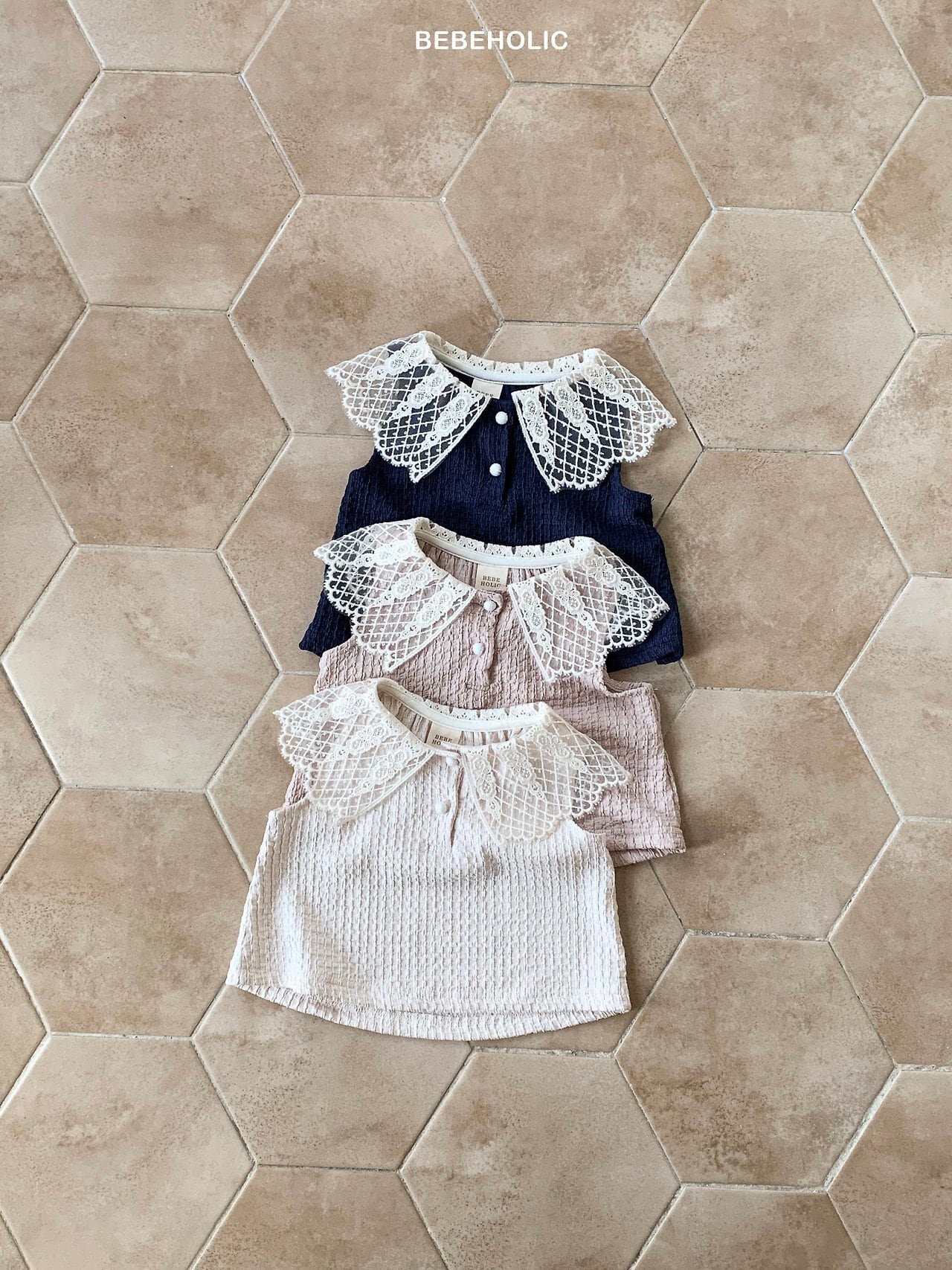 papi collar tee【bebeholic】※予約商品発送予定