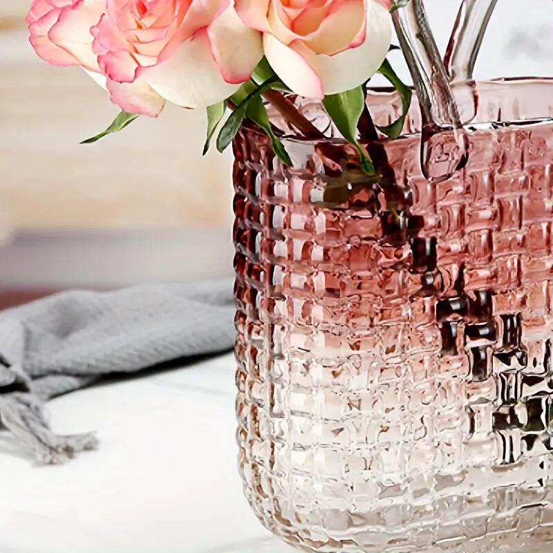 ガラス製フラワーベース パープルと透明のグラデーション ガラス製フラワーベース パープルと透明のグラデーション