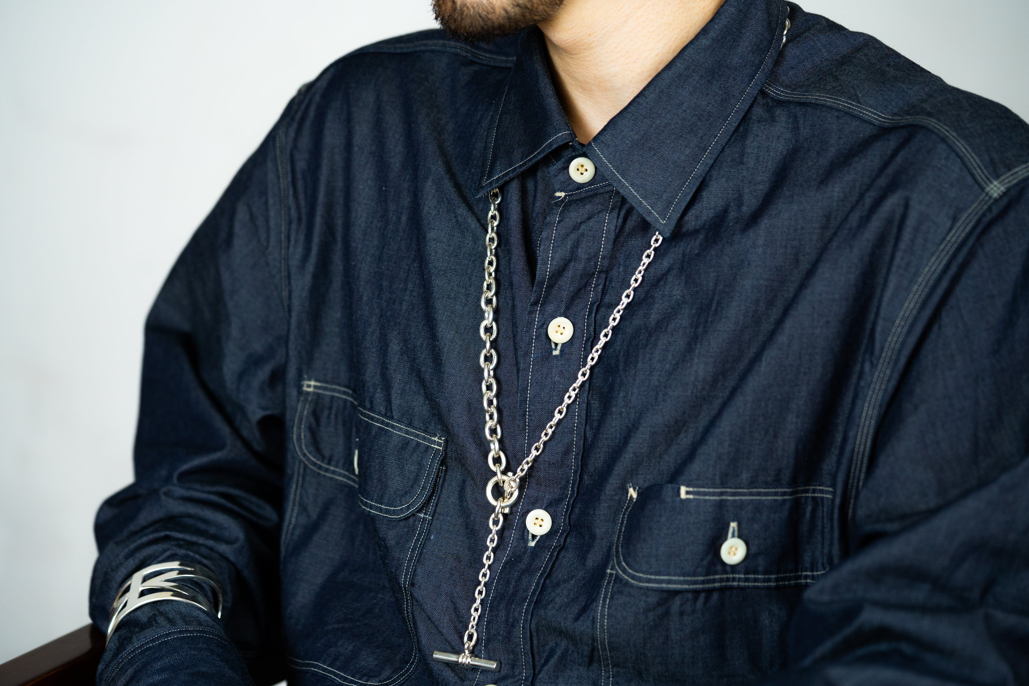 C-030 Hang down necklace gradually | WAKAN SILVER SMITH online store