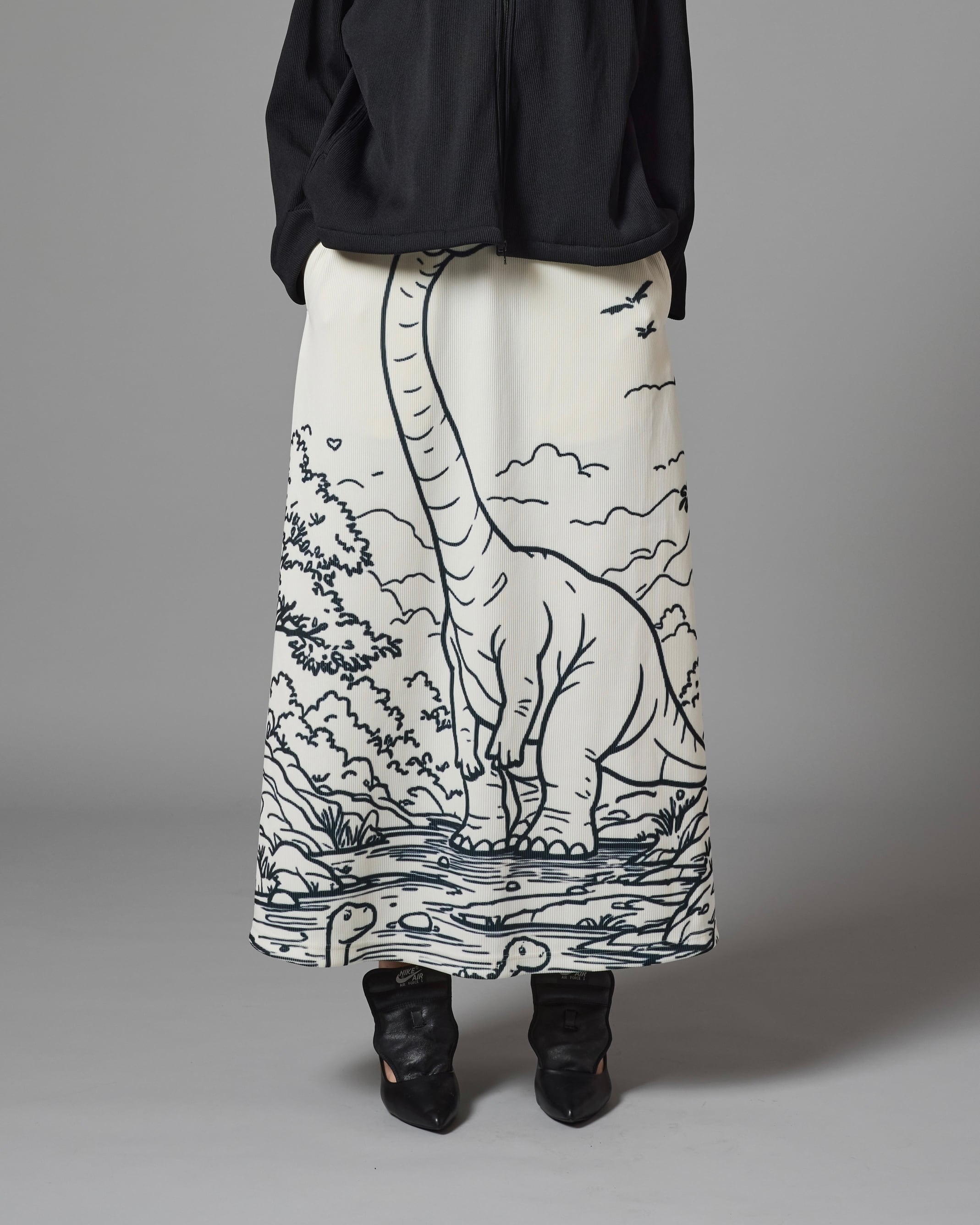 NON TOKYO ノントーキョー / PRINT MESH RIBBON ONE-PIECE プリント