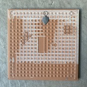 ボルジェス木版画 BACARO BORGES タイル『サボテンと木と太陽』