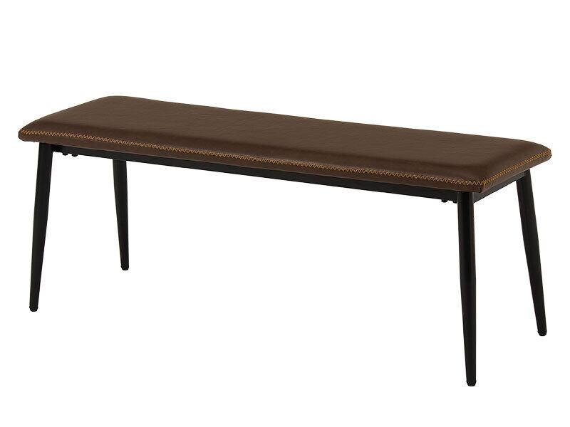 ヴィンテージ調レザーベンチ【ダークブラウン】 | カフェテーブル