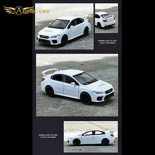SUBARU インプレッサ STI WRX 1/32 ミニカー 全3色 ライト点灯 合金モデル 模型 ジオラマ