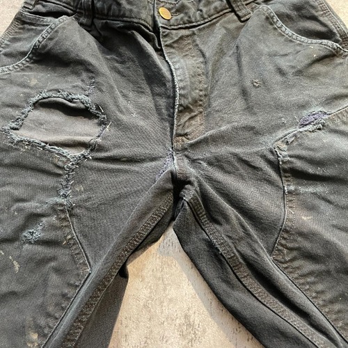 20s ブラック ダブルニー Carhartt 103334BLK 32×32 詳細写真7