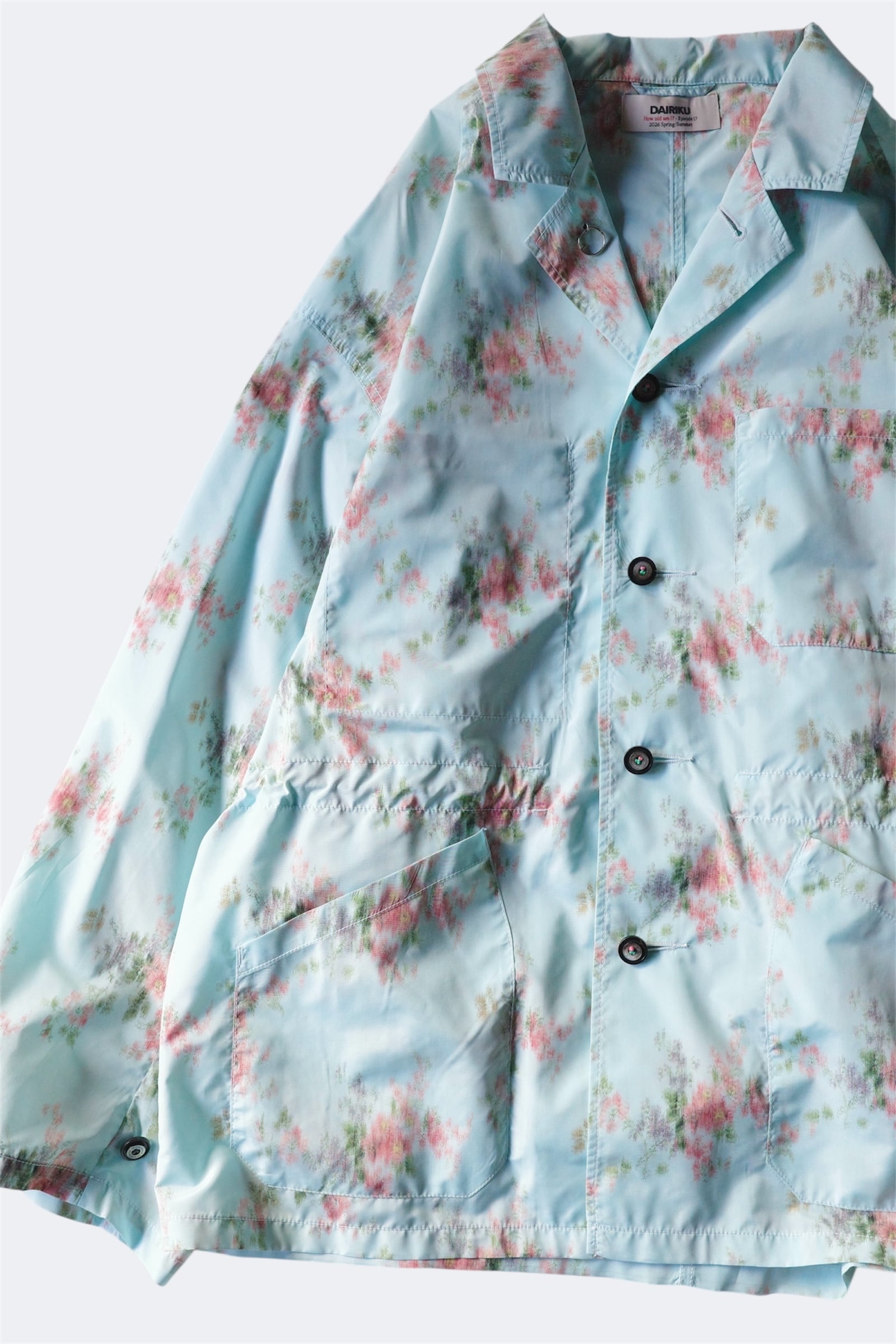 DAIRIKU 【FLEUR BIG SLEEVE WORK JACKET -Aqua-】 | lloomm