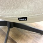 Cassina 315 EXORD PRO カッシーナ 315エクソードプロ ラウンジチェア 回転いす 本革 デザイナーズ家具 モダン ベージュ系【中古】【300サイズ】