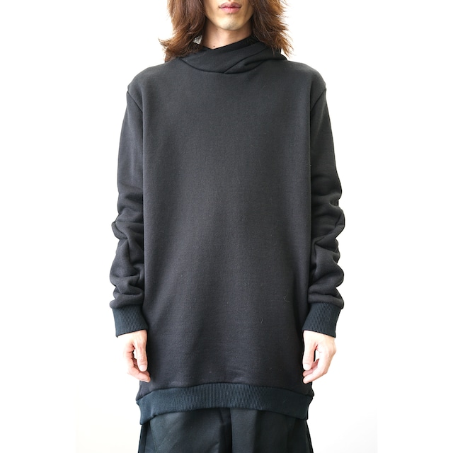 [D.HYGEN] (ディーハイゲン) ST101-0522A Mohair blend boa-lined long pullover hoodie