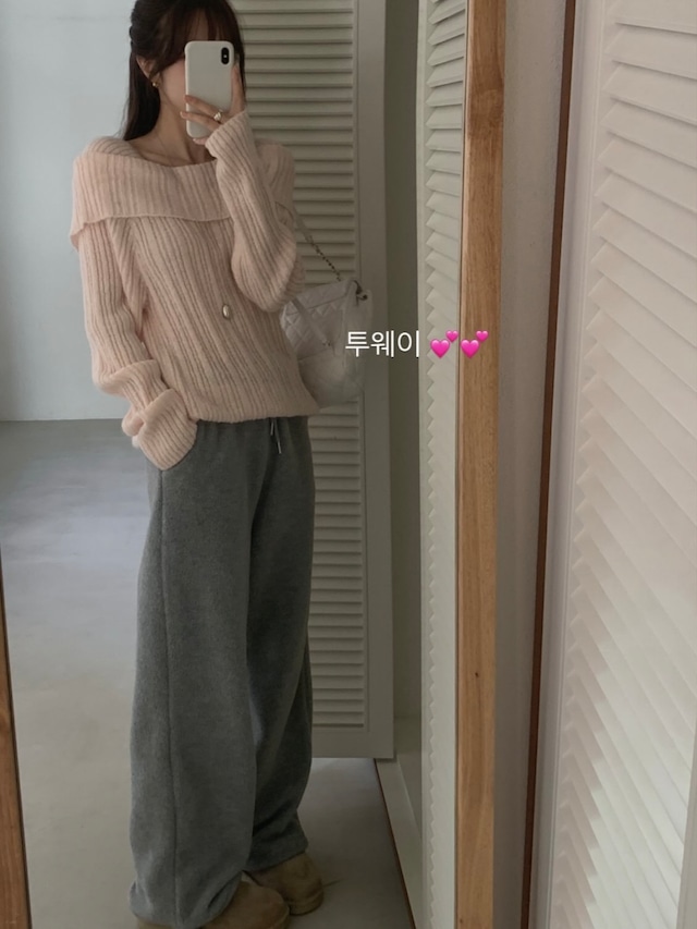 (予約) miel / Is Off Knit 4color