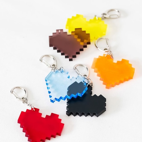 ドットハートキーホルダー