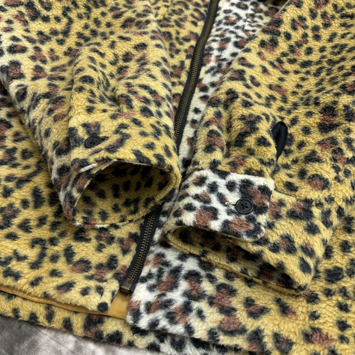 Supreme/シュプリーム【23AW】Fleece Zip Up Hooded Shirt Leopard 