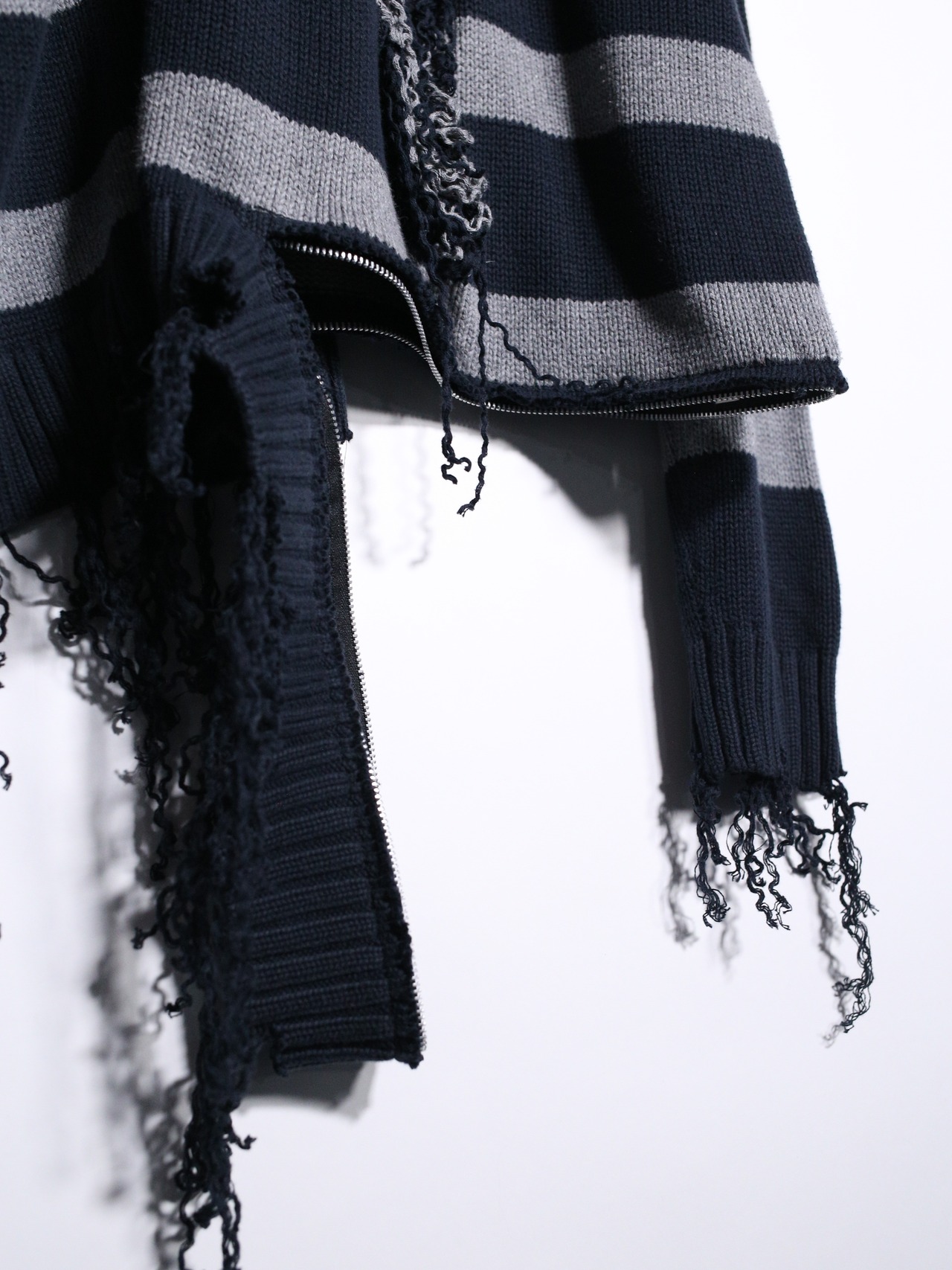 REMAKE / clash bolo × zip  border half zip knit - 15