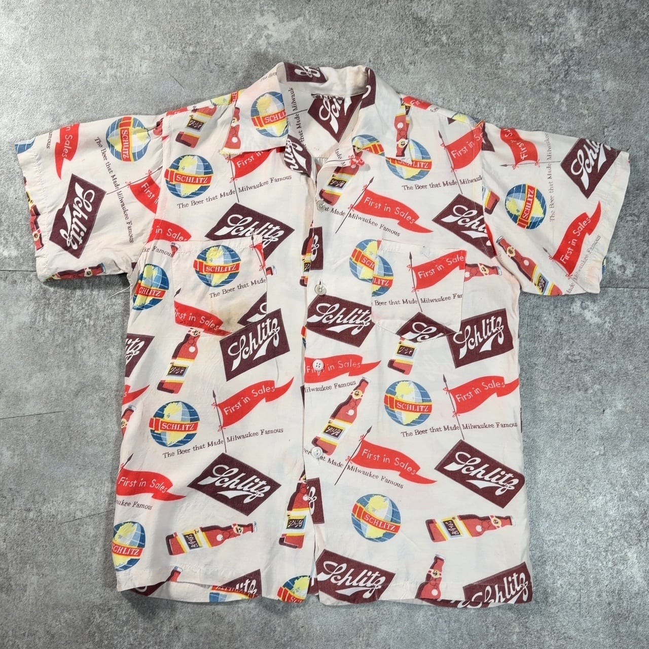 60's PENNEYS パイナップル柄 レーヨンハワイアンシャツ 日本製 アロハ