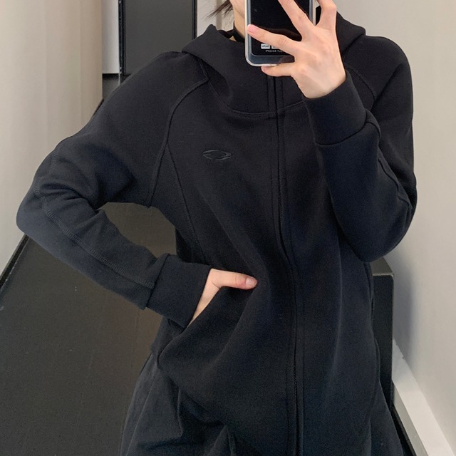 simple slim zip-up hoodie　シンプルスリムジップアップフーディー　J1567