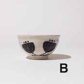 Monotone Flower Rice Bowl