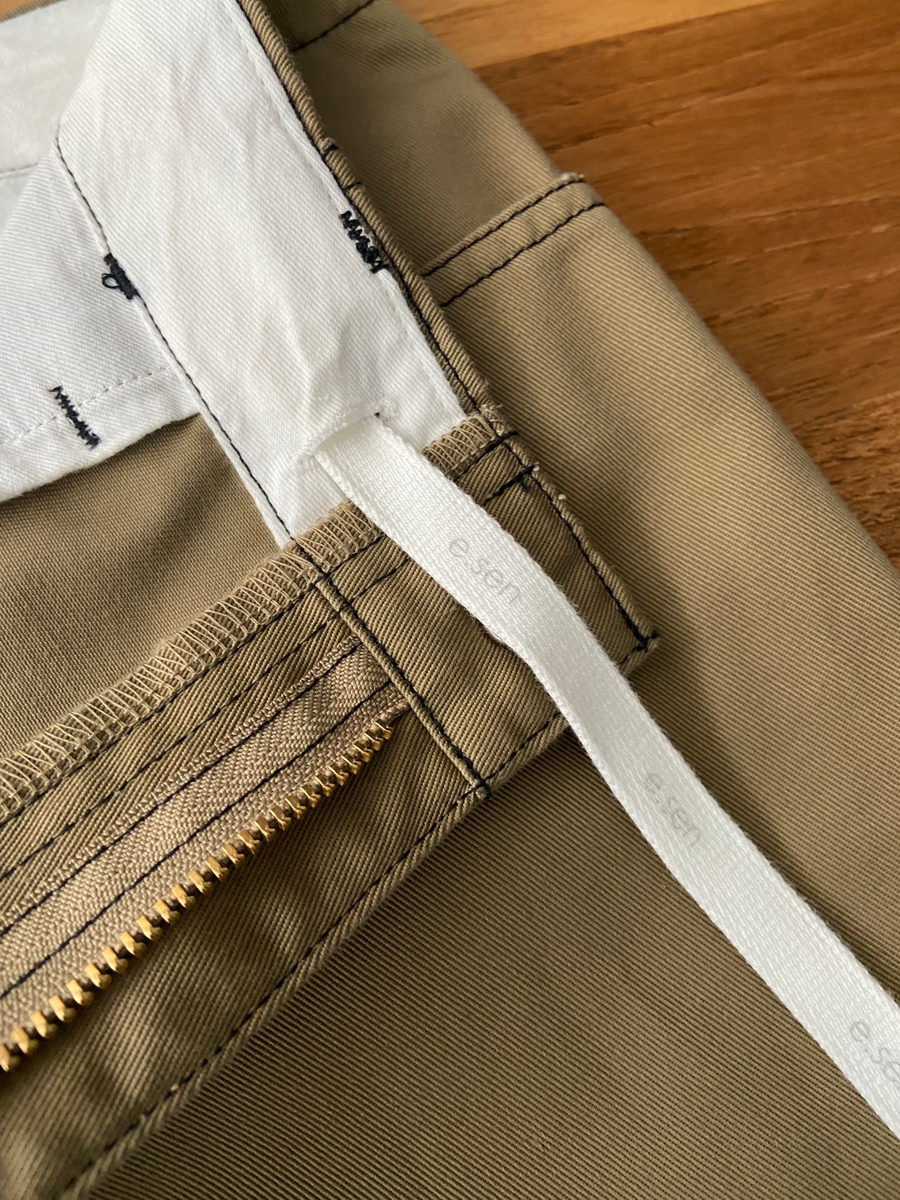 e.sen TONY BEIGE/BLACK P/C TWILL S