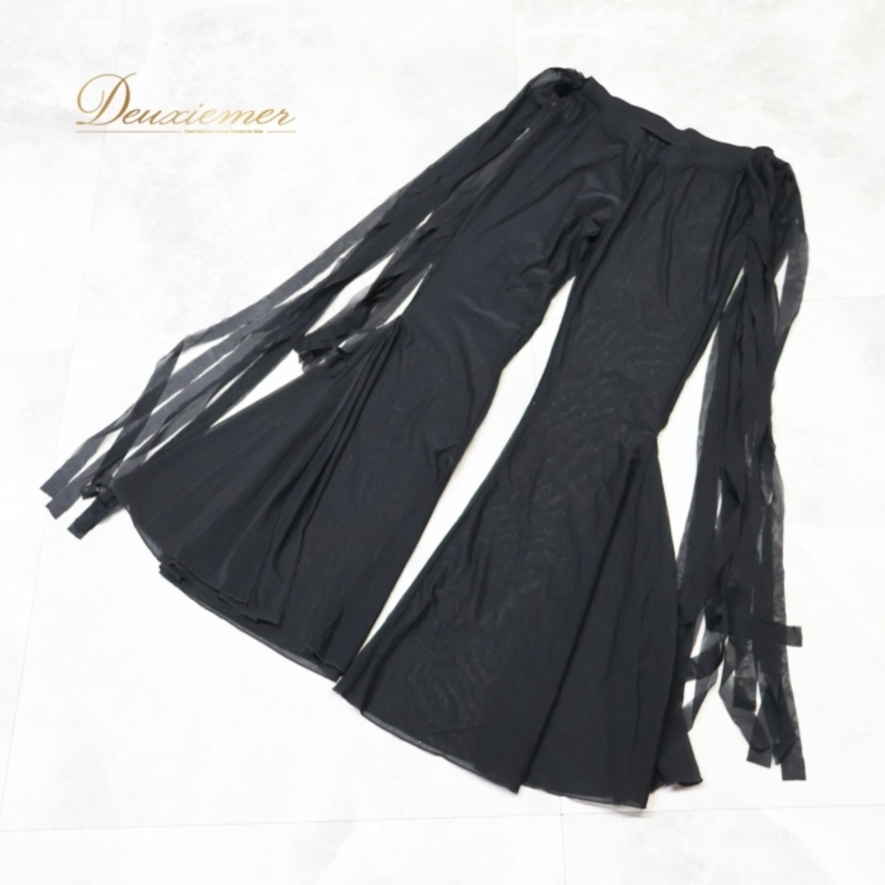 ベリーダンス 衣装 まとめ売り 全2点 セット ズボン パンツ フレアパンツ Ms.belly 黒 レース 花柄 練習 レッスン 伸縮 ストレッチ メッシュ生地 ボトムス かわいい 華やか ダンス衣装 ブラック系