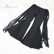 ベリーダンス 衣装 まとめ売り 全2点 セット ズボン パンツ フレアパンツ Ms.belly 黒 レース 花柄 練習 レッスン 伸縮 ストレッチ メッシュ生地 ボトムス かわいい 華やか ダンス衣装 ブラック系