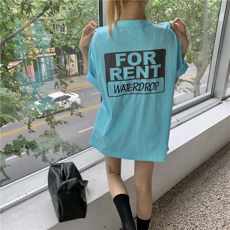 Tシャツ ルーズグレープリントトップス サマー 夏物 ブラックストロベリース40940183811