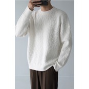 クルーネック ミドル丈ニット af0377