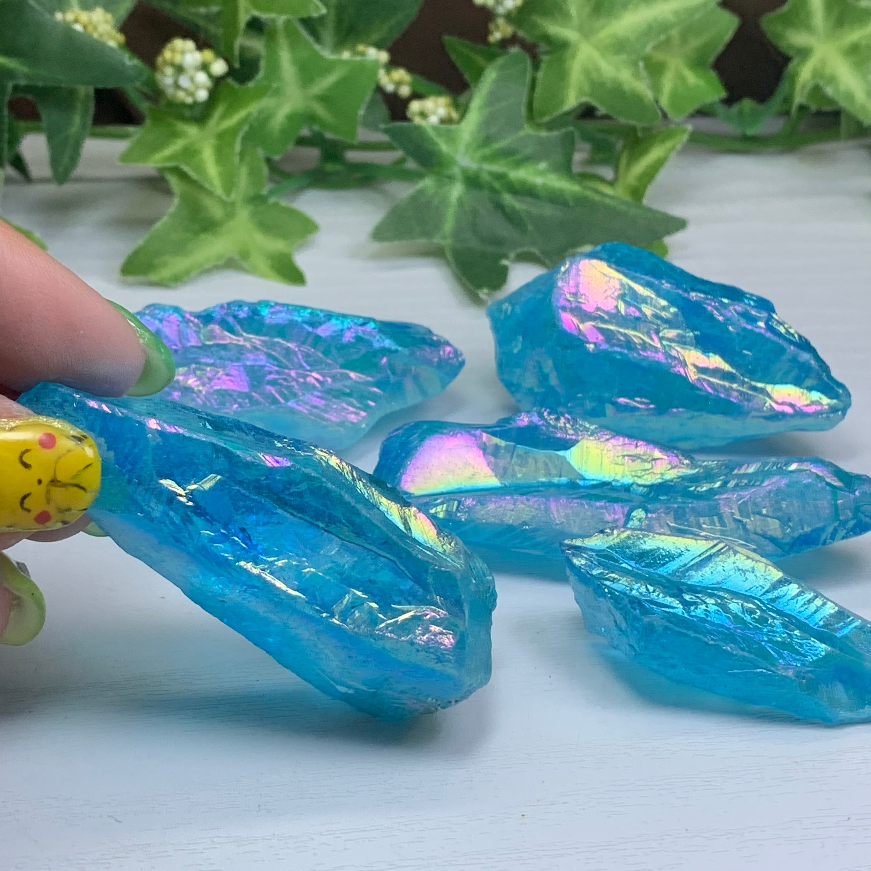 たっぷり500g☆アクアオーラクォーツ・ラフカット原石 たっぷり500g☆アクアオーラクォーツ・ラフカット原石