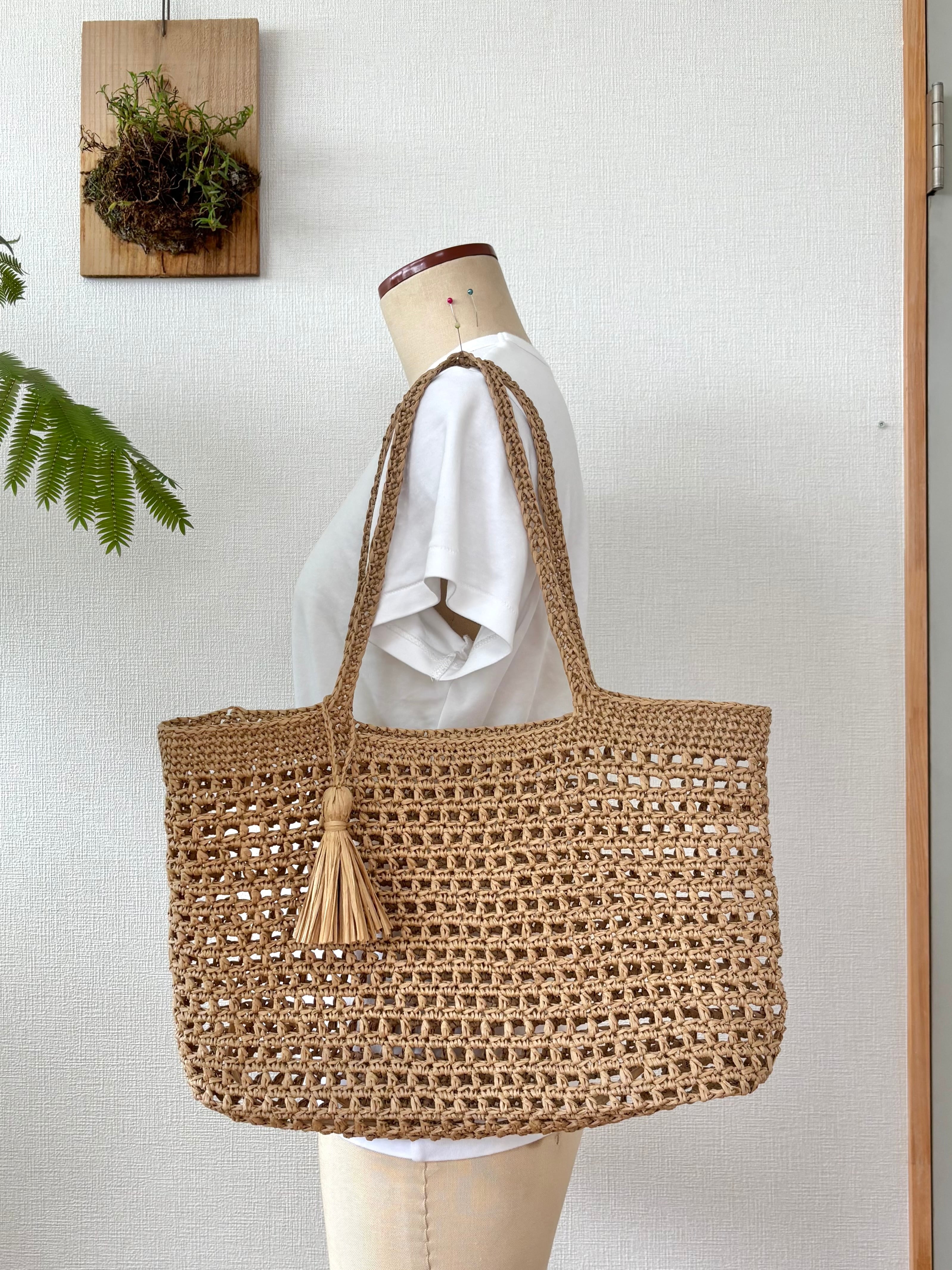 ストローのカゴバッグ（Aタイプ・Bタイプ）｜大瀧理保子 さんコラボ