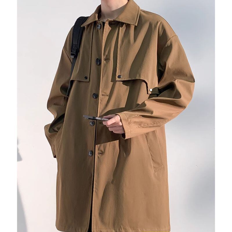 シングルブレストミディアムコート C10186