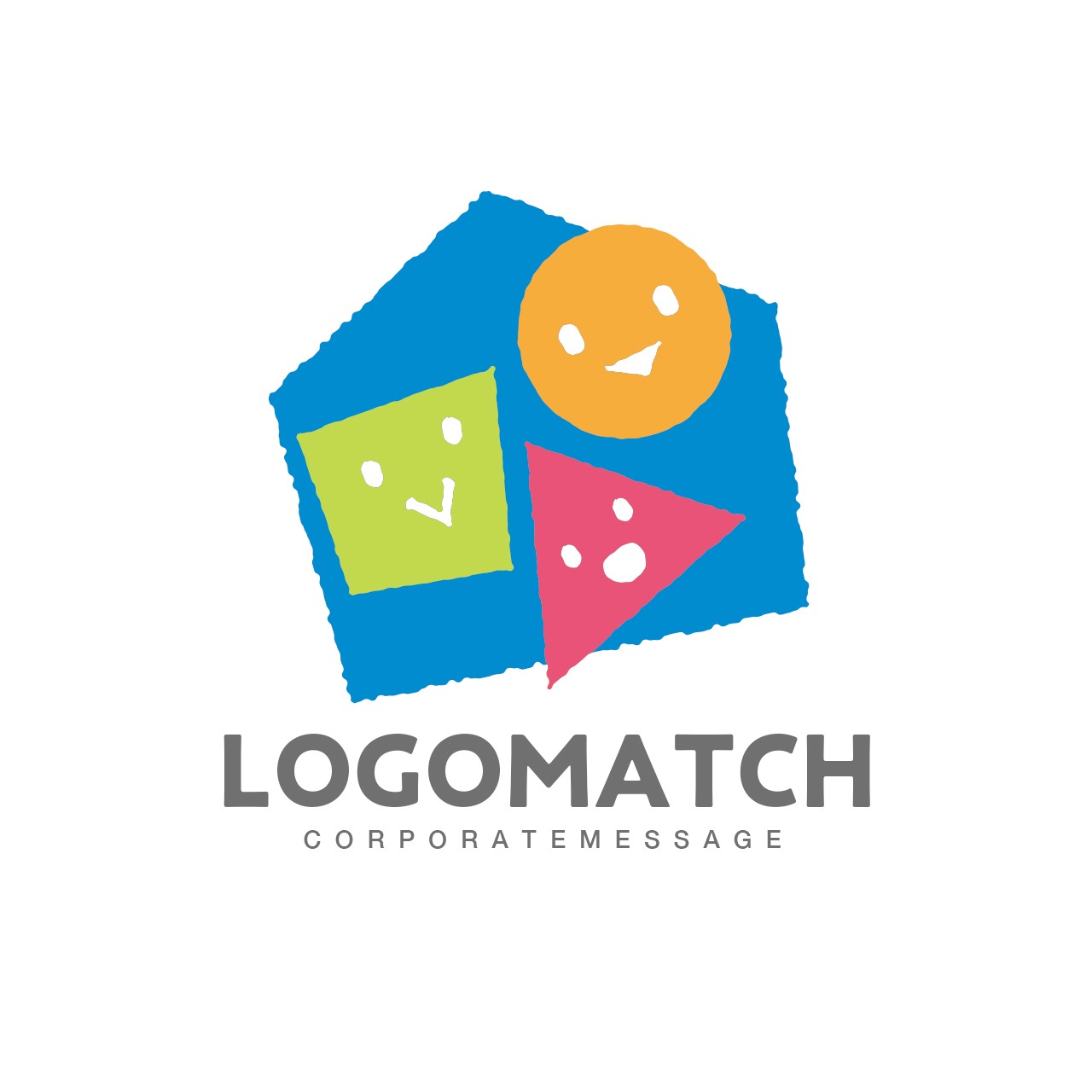 ◯△□の笑顔集う家のロゴ