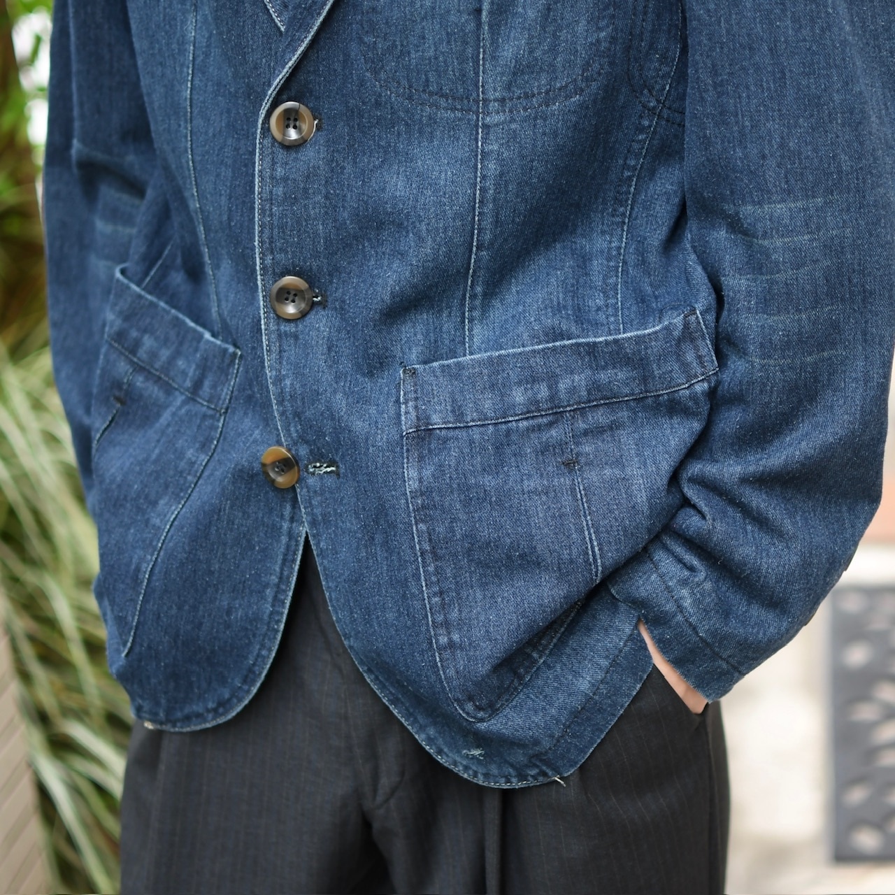 design denim tailored jacket
