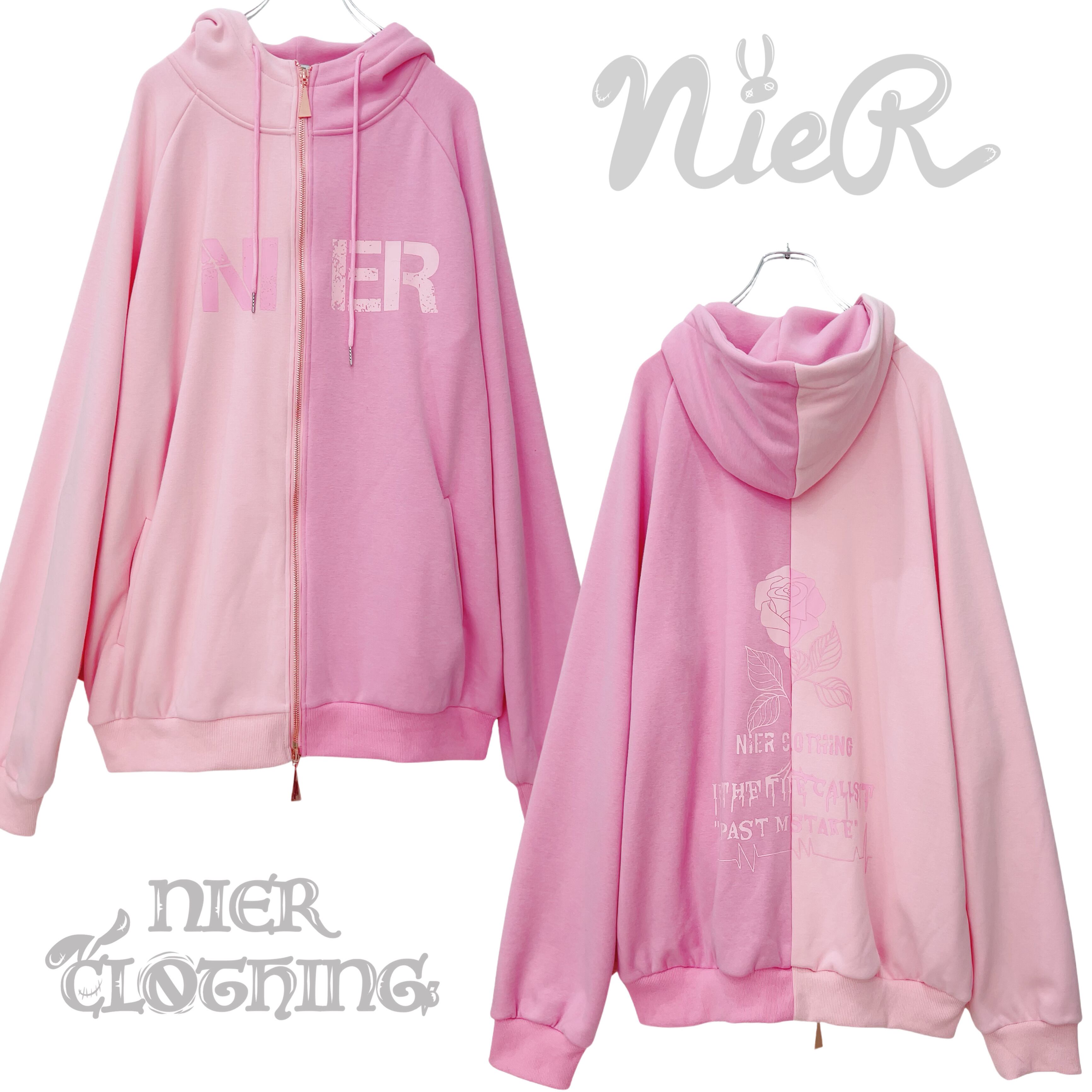 防寒裏起毛TWO-TONE DOUBLE ZIP PARKA【ROSE】 | NIER CLOTHING powered by BASE