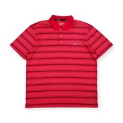 美品◆NIKE GOLF ナイキ ゴルフ DRI-FIT ボーダー 半袖 ドライ ポロシャツ XLサイズ /レッド/メンズ/スポーツ