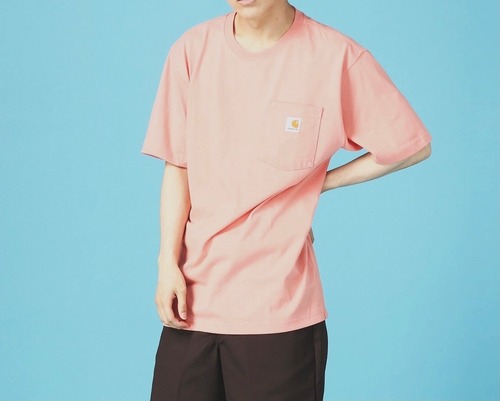 Carhartt (カーハート)  WORK POCKET Tシャツ K87 ピンク