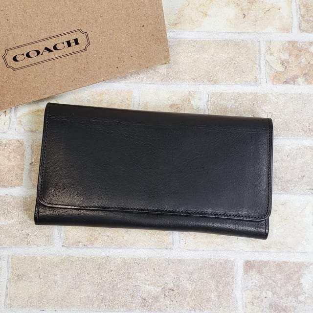 未使用 オールドコーチ ☆ レザー かぶせ 長財布 ブラック 財布 ユニセックス COACH SIG WALLET CLUTCH |  gypsophila powered by BASE