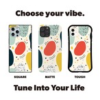 受注生産 iPhoneケース 赤丸と黄色の有機形ポップ｜レトロポップ PABS105A