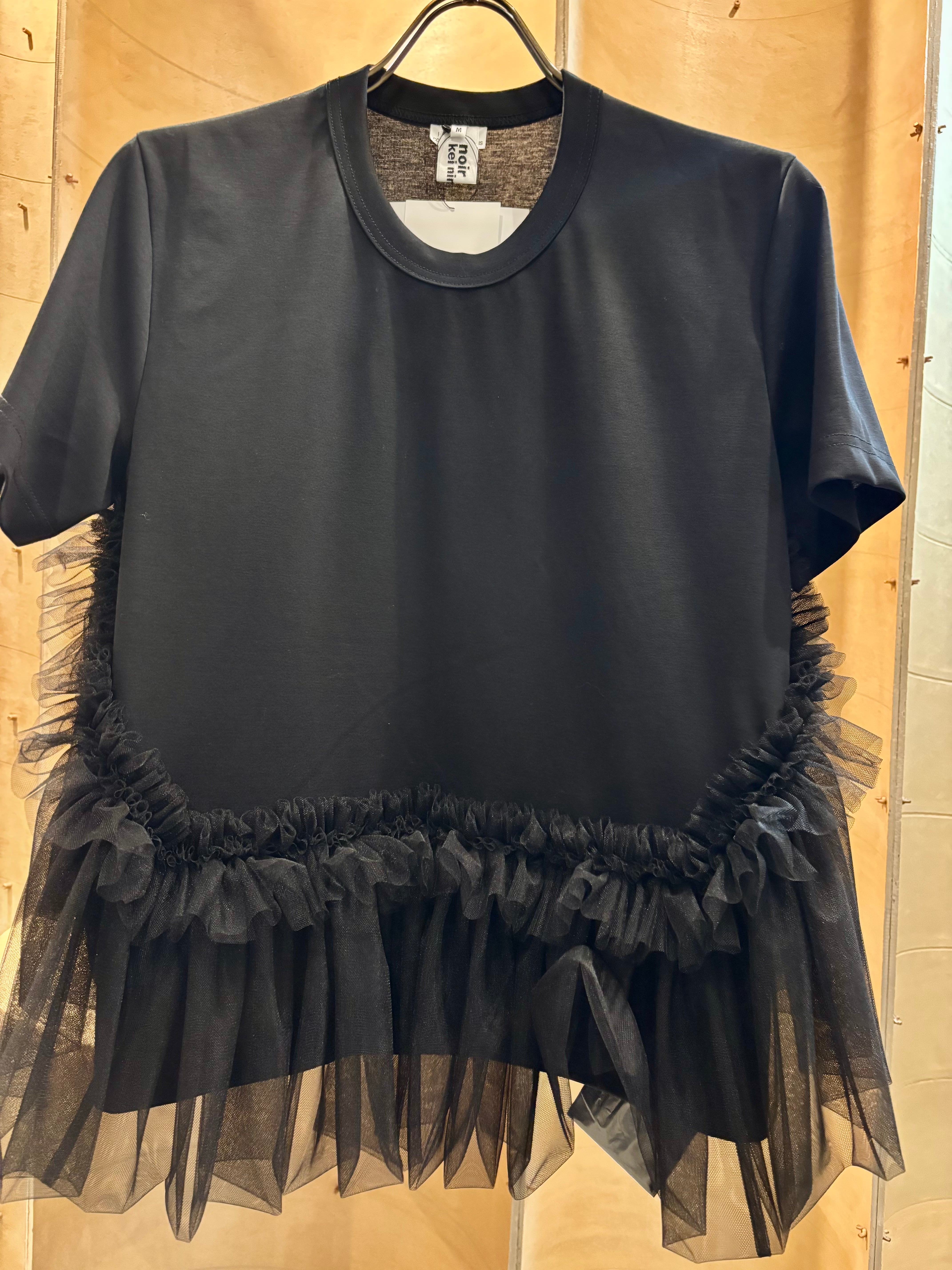 Noir keininomiya丸襟カットソー MARNI (マルニ) ミニロゴ モックネック ルーズシルエット 半袖 T